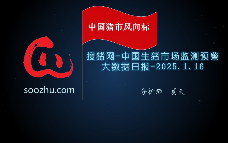 1月16日生豬日?qǐng)?bào)：今日全國瘦肉型豬出欄均價(jià)15.91元/公斤